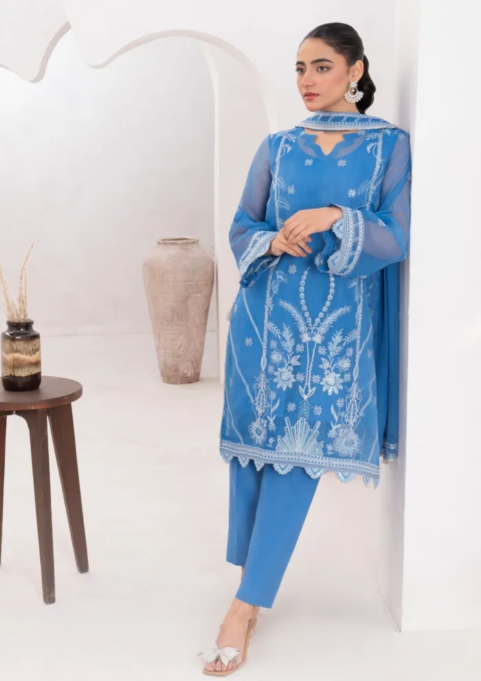 Fozia Khalid FRM25 08 Neelum Rang Mahal Eid Festive Luxury Lawn Collection - Image 4