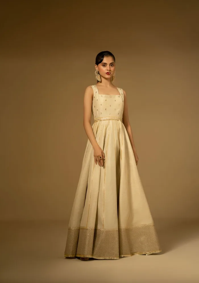 Fozia Khalid Ivory Sequin D 02 Silk Edit Luxury Lawn Collection - Image 2