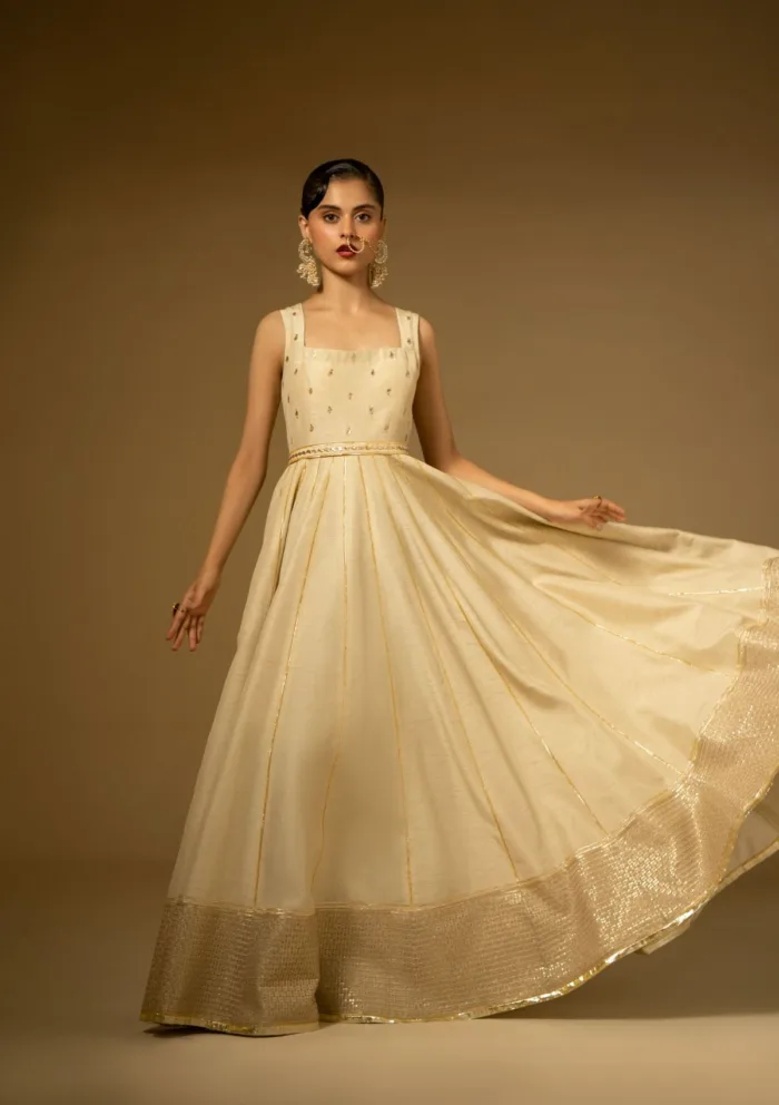 Fozia Khalid Ivory Sequin D 02 Silk Edit Luxury Lawn Collection - Image 3
