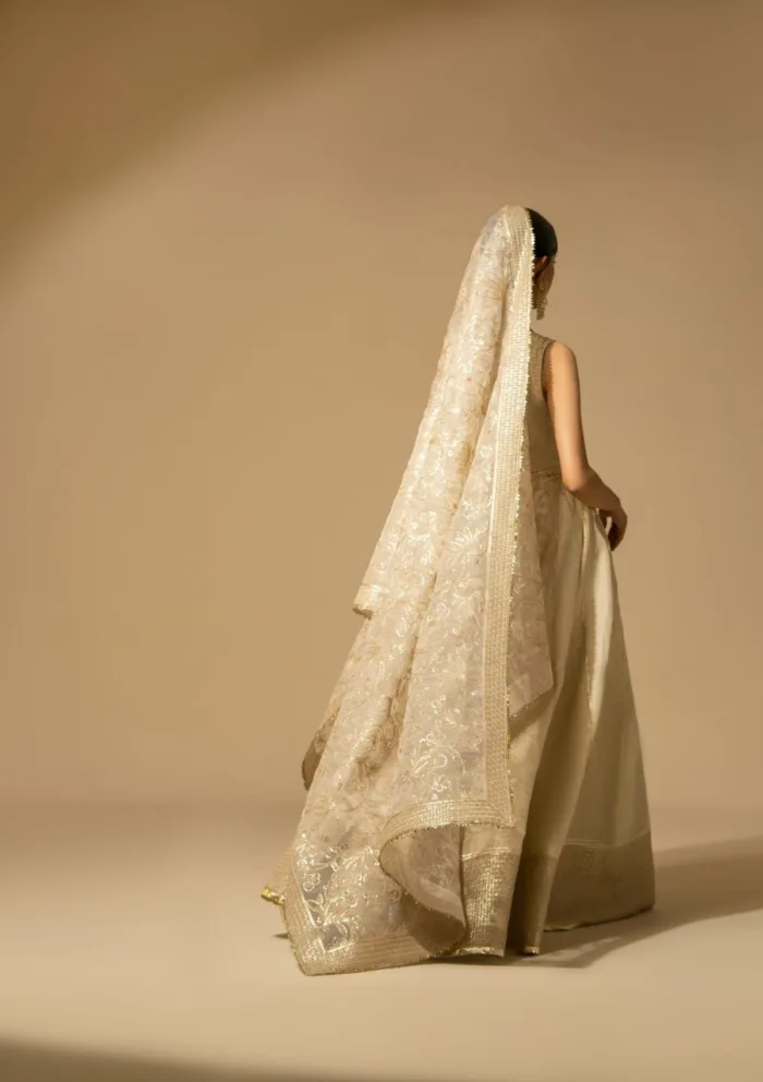 Fozia Khalid Ivory Sequin D 02 Silk Edit Luxury Lawn Collection - Image 7