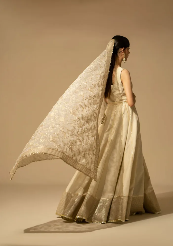Fozia Khalid Ivory Sequin D 02 Silk Edit Luxury Lawn Collection - Image 9