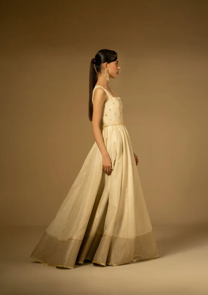 Fozia Khalid Ivory Sequin D 02 Silk Edit Luxury Lawn Collection - Image 10