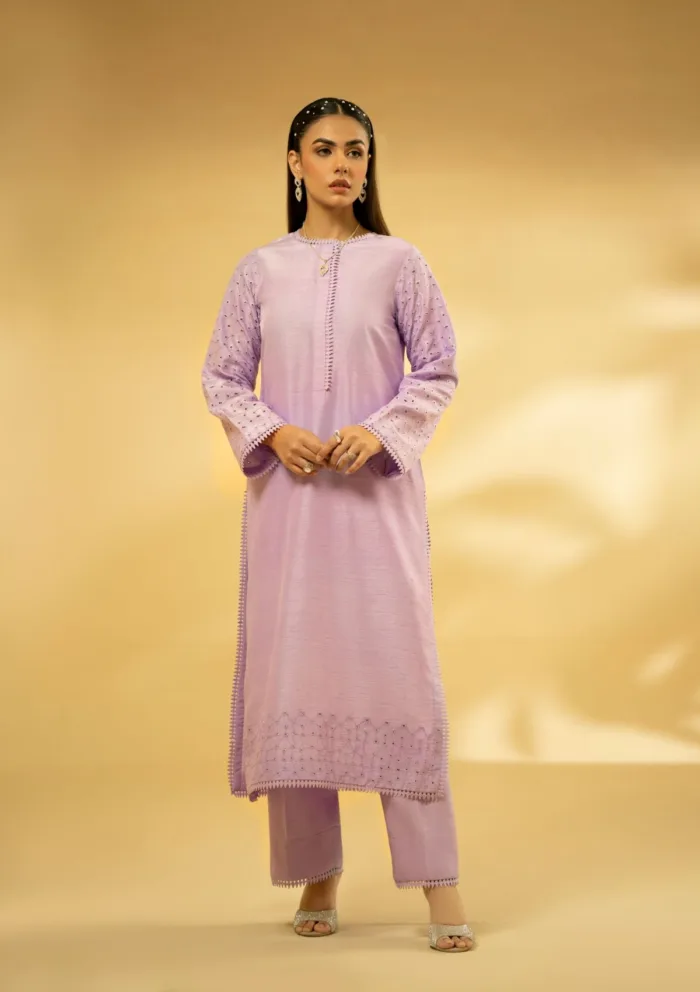 Fozia Khalid Lilac Dreamscape D 08 Silk Edit Luxury Lawn Collection - Image 2