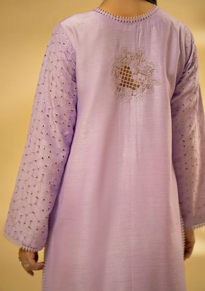 Fozia Khalid Lilac Dreamscape D 08 Silk Edit Luxury Lawn Collection - Image 9