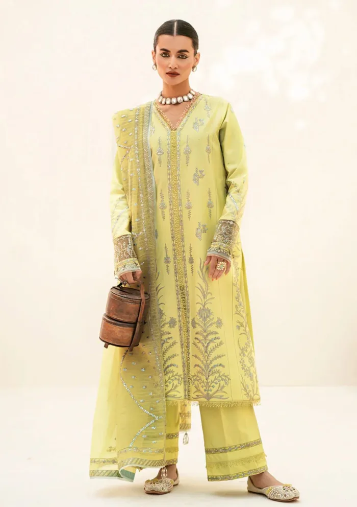 Fozia Khalid Luminary Green Elayne Festive Luxury Lawn Collection - Image 2