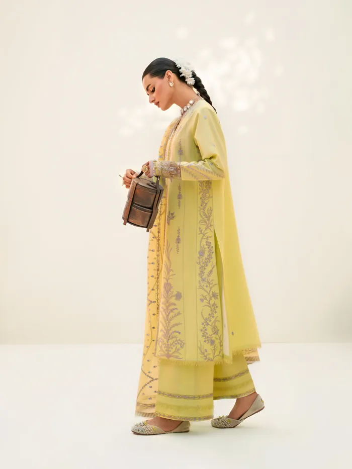 Fozia Khalid Luminary Green Elayne Festive Luxury Lawn Collection - Image 4