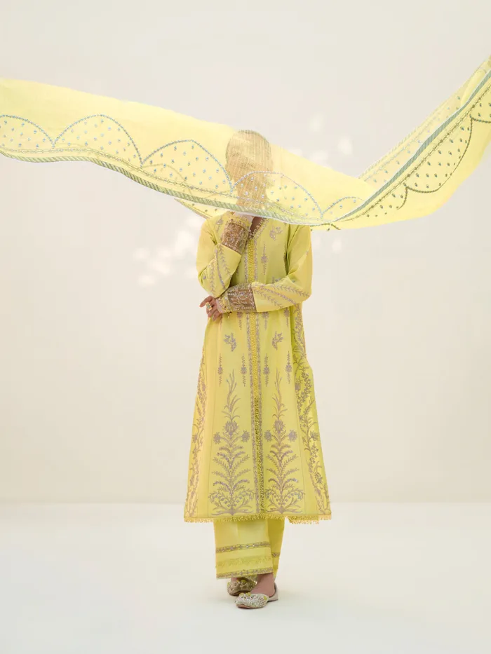 Fozia Khalid Luminary Green Elayne Festive Luxury Lawn Collection - Image 5