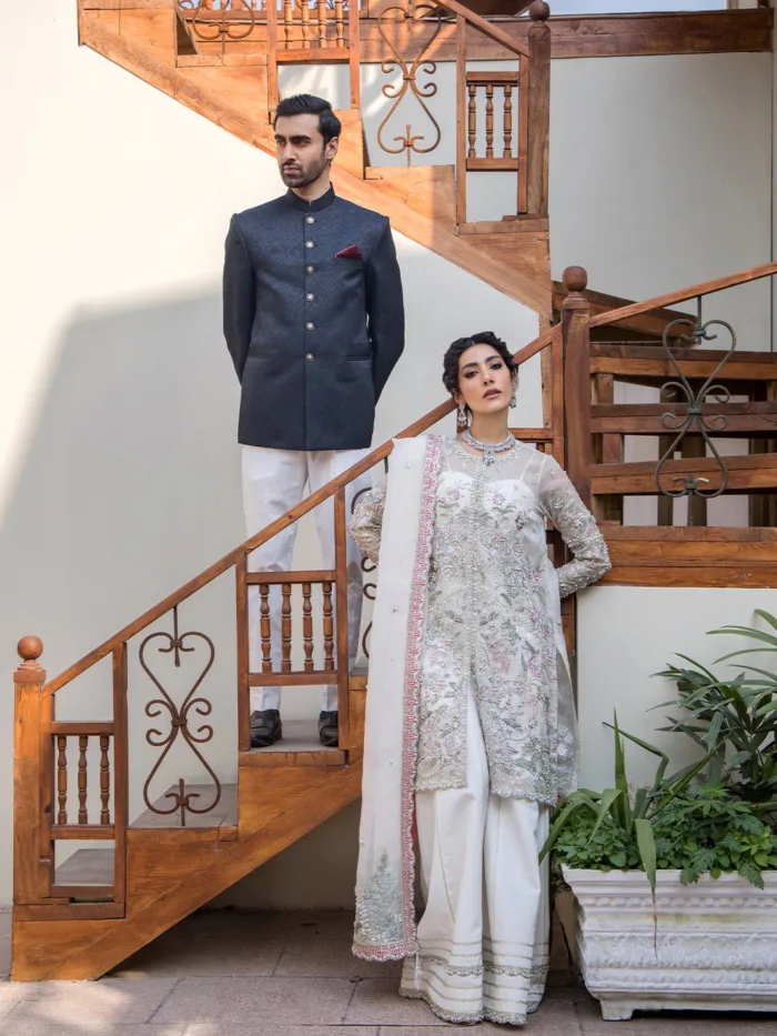 Fozia Khalid Mah e Kaamil Vasl e Yaar Luxury Lawn Collection - Image 11