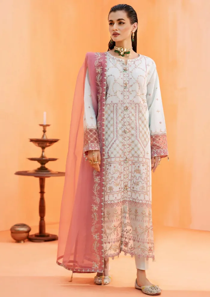 Fozia Khalid Moonlight Jade Elayne Festive Luxury Lawn Collection - Image 2