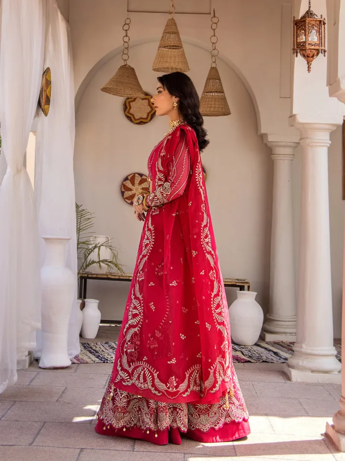 Fozia Khalid Roseate Storie D'Amore Luxury Lawn Collection - Image 3