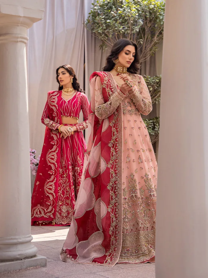 Fozia Khalid Roseate Storie D'Amore Luxury Lawn Collection - Image 6