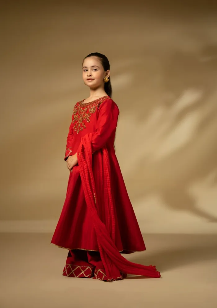 Fozia Khalid Scarlet Dynasty Silk Edit Luxury Lawn Collection - Image 6