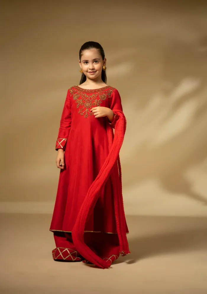 Fozia Khalid Scarlet Dynasty D 04 Silk Edit Luxury Lawn Collection - Image 12