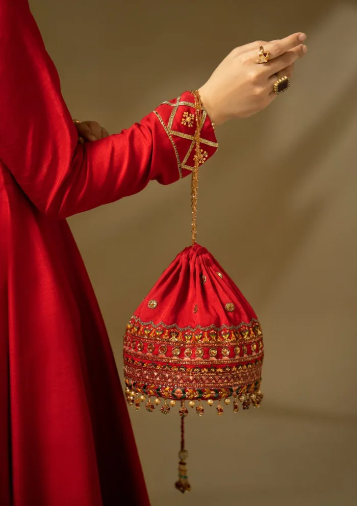 Fozia Khalid Scarlet Dynasty D 04 Silk Edit Luxury Lawn Collection - Image 5