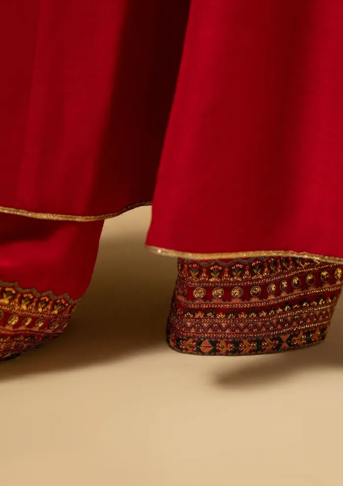Fozia Khalid Scarlet Dynasty D 04 Silk Edit Luxury Lawn Collection - Image 8