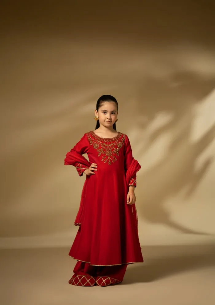 Fozia Khalid Scarlet Dynasty D 04 Silk Edit Luxury Lawn Collection - Image 10