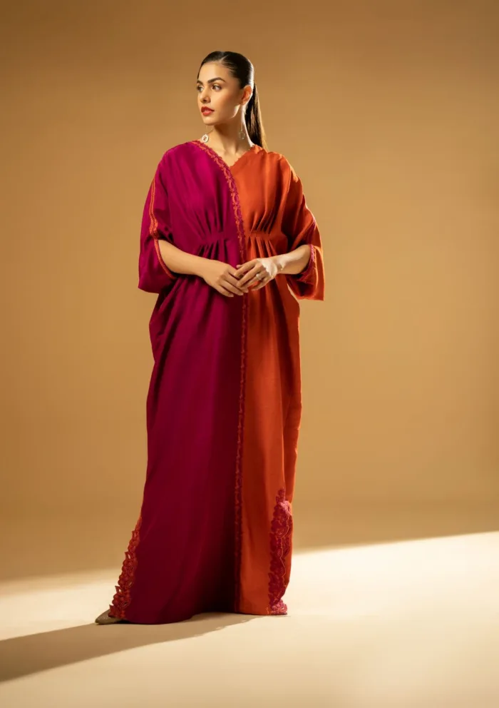Fozia Khalid Split Tone Kaftan D 07 Silk Edit Luxury Lawn Collection - Image 2