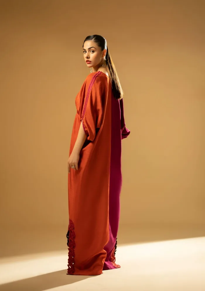 Fozia Khalid Split Tone Kaftan D 07 Silk Edit Luxury Lawn Collection - Image 11