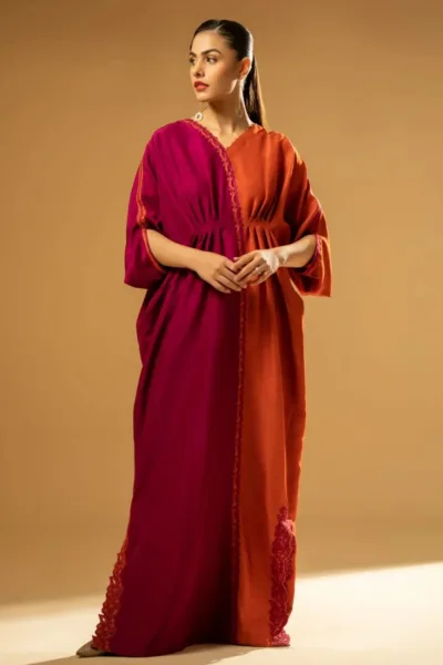 Fozia Khalid Split Tone Kaftan D 07
