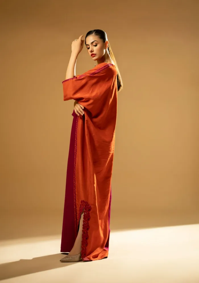 Fozia Khalid Split Tone Kaftan D 07 Silk Edit Luxury Lawn Collection - Image 8