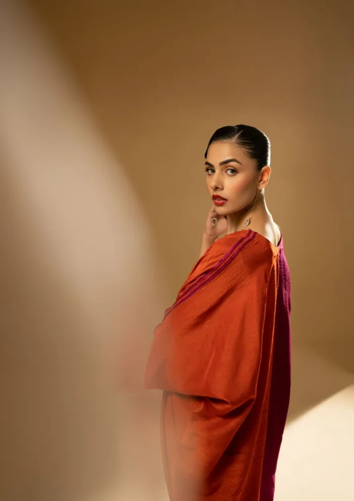 Fozia Khalid Split Tone Kaftan D 07 Silk Edit Luxury Lawn Collection - Image 9