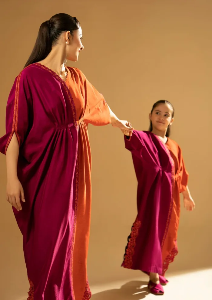 Fozia Khalid Split Tone Kaftan D 07 Silk Edit Luxury Lawn Collection - Image 10
