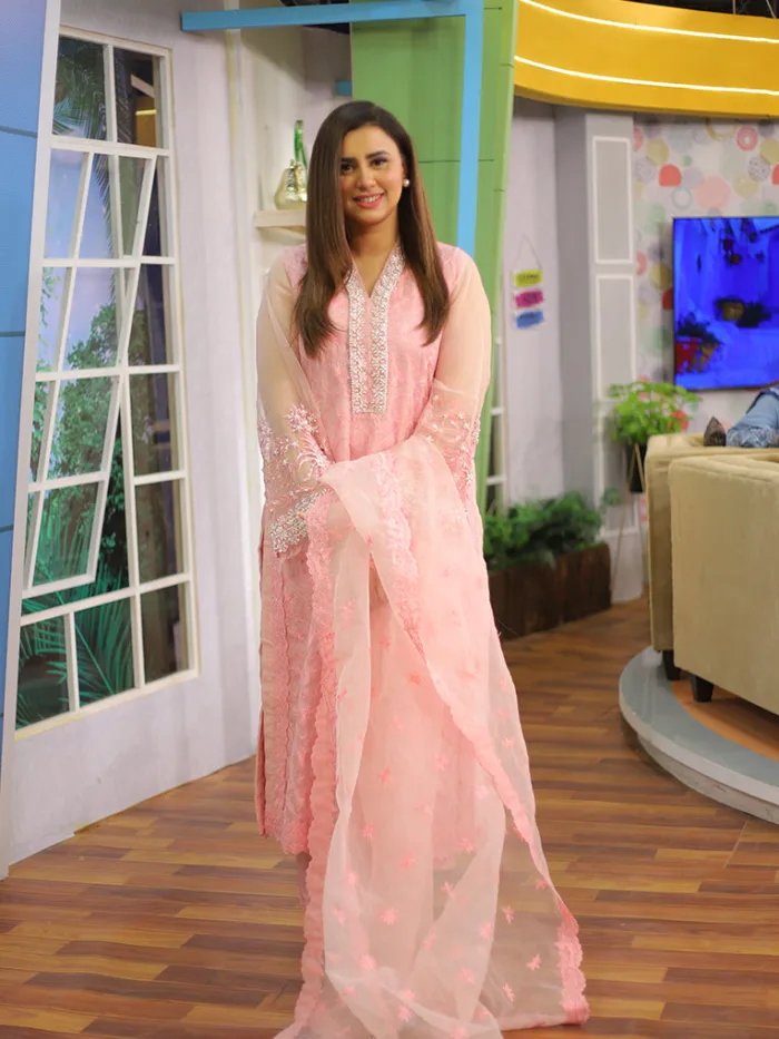 Fozia Khalid VoL 3 Crepe Rose Lumieres Festive Luxury Lawn Collection - Image 9