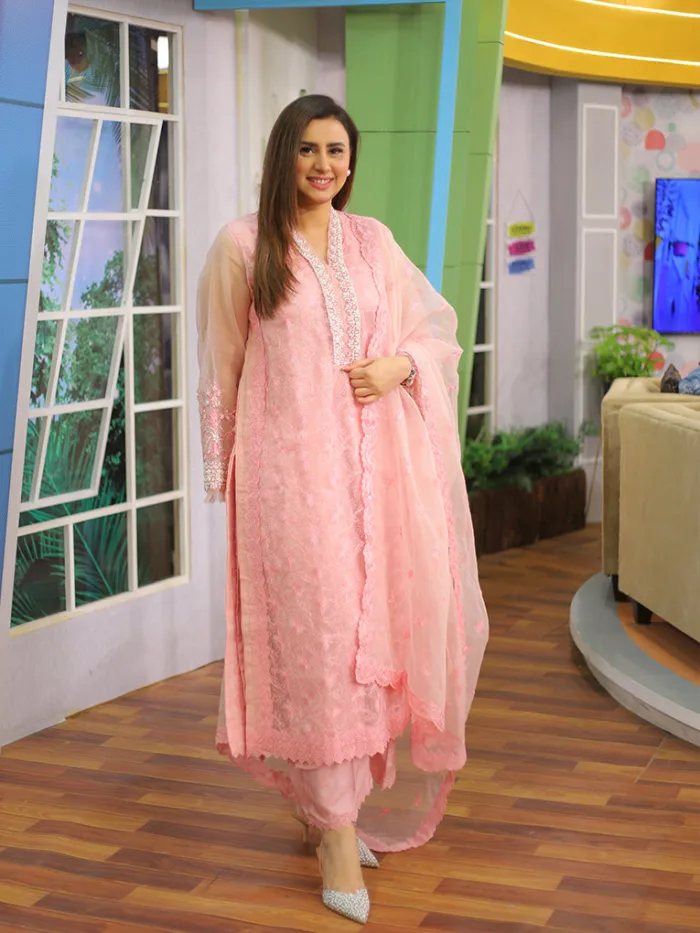 Fozia Khalid VoL 3 Crepe Rose Lumieres Festive Luxury Lawn Collection - Image 10