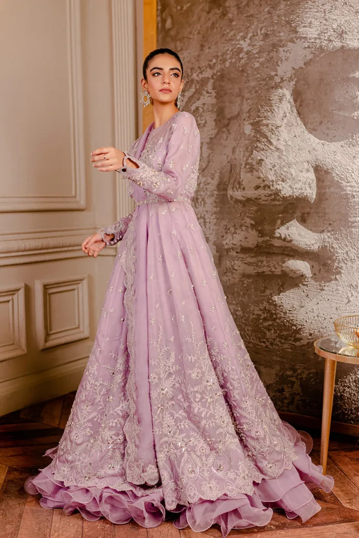 Fozia Khalid VoL 3 Peri Winkle Lumieres Festive Luxury Lawn Collection - Image 3
