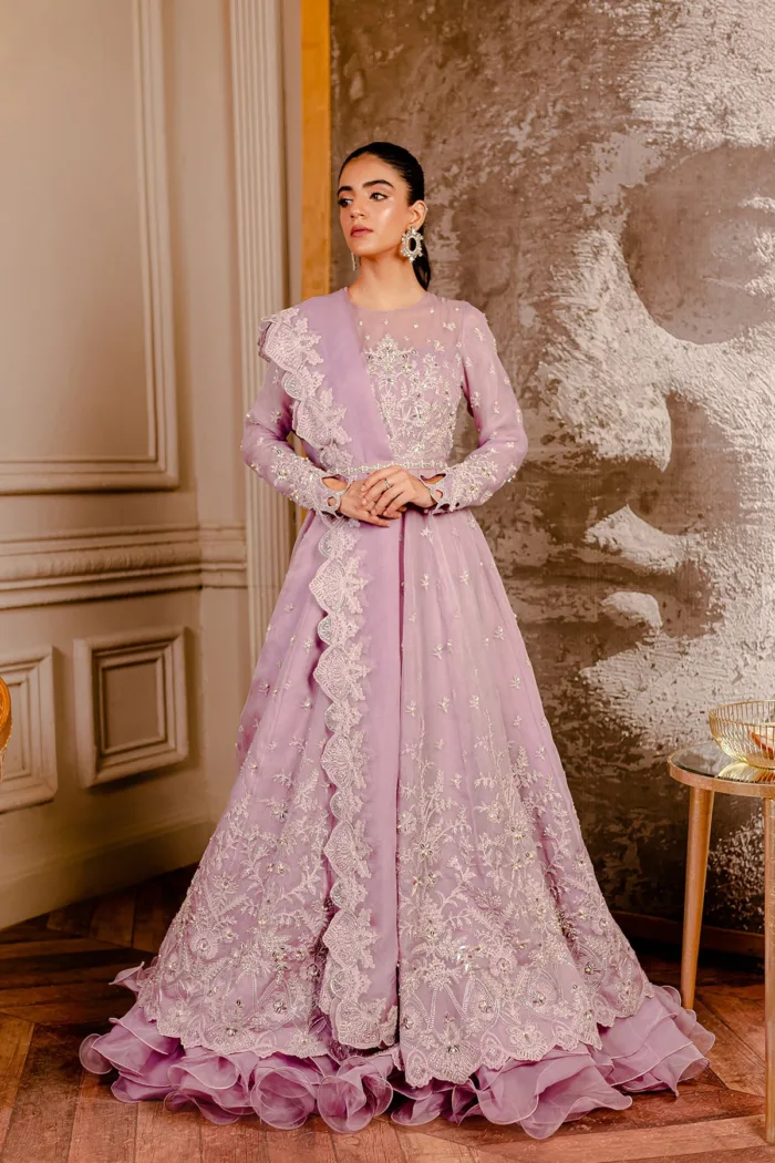 Fozia Khalid VoL 3 Peri Winkle Lumieres Festive Luxury Lawn Collection - Image 4