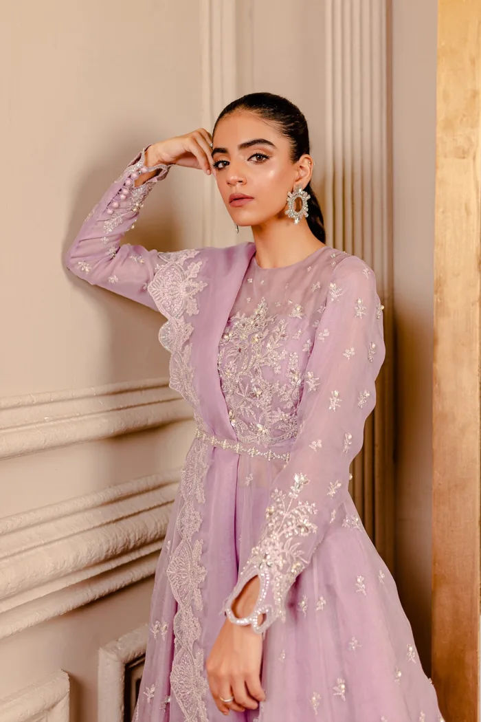 Fozia Khalid VoL 3 Peri Winkle Lumieres Festive Luxury Lawn Collection - Image 6