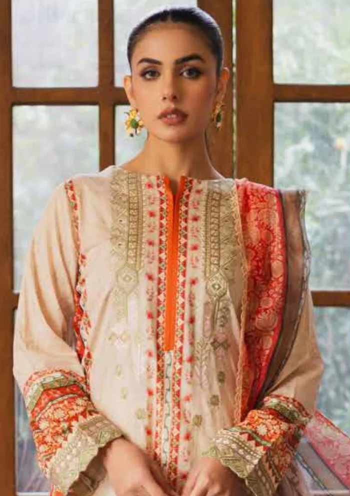 Freesia Premium FW 50074 ZAYNAB Zen Luxury Lawn Collection - Image 2