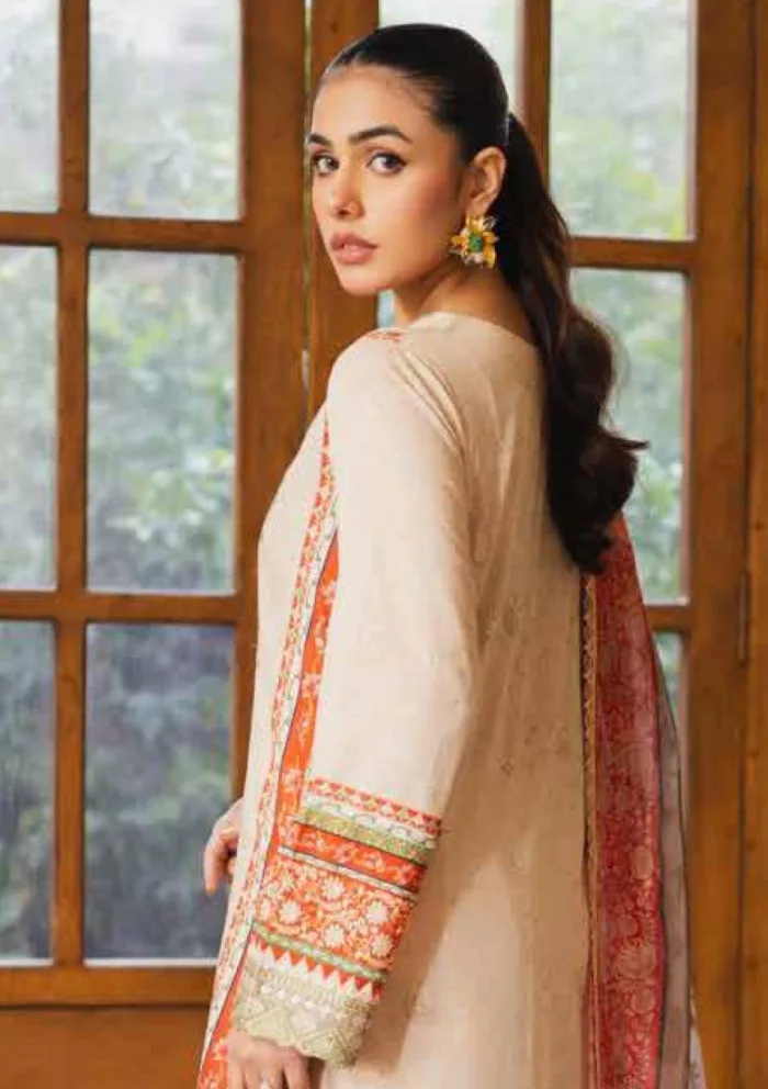 Freesia Premium FW 50074 ZAYNAB Zen Luxury Lawn Collection - Image 3