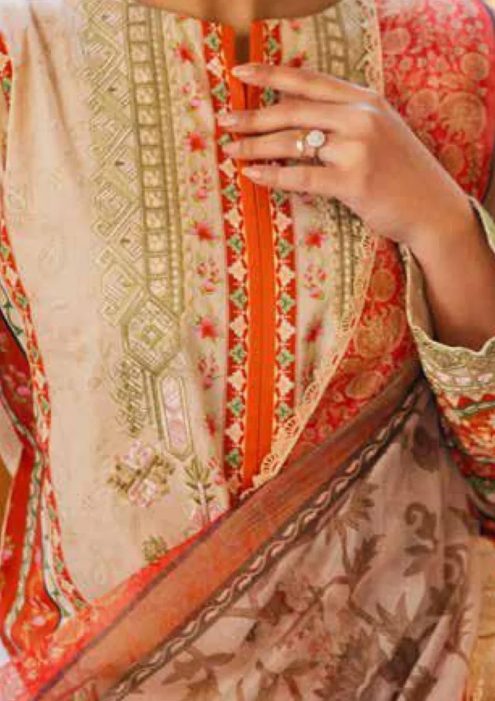 Freesia Premium FW 50074 ZAYNAB Zen Luxury Lawn Collection - Image 5