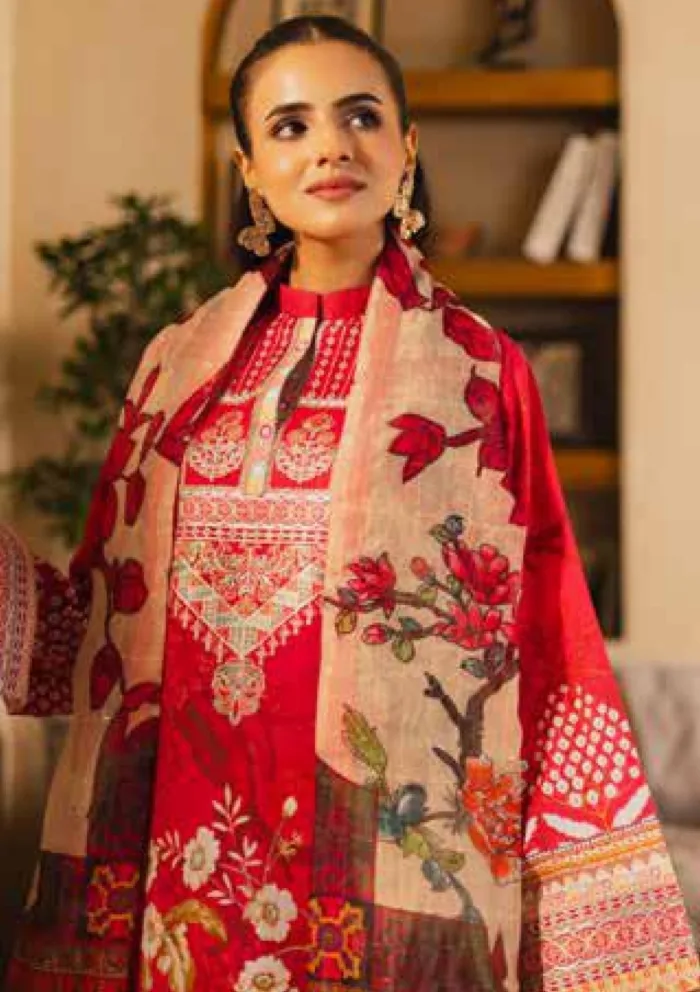 Freesia Premium FW 50075 LUCIA Zen Luxury Lawn Collection - Image 2
