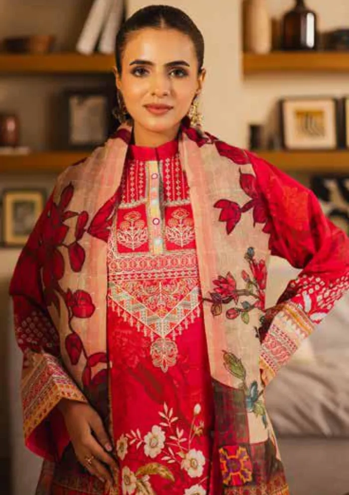 Freesia Premium FW 50075 LUCIA Zen Luxury Lawn Collection - Image 4