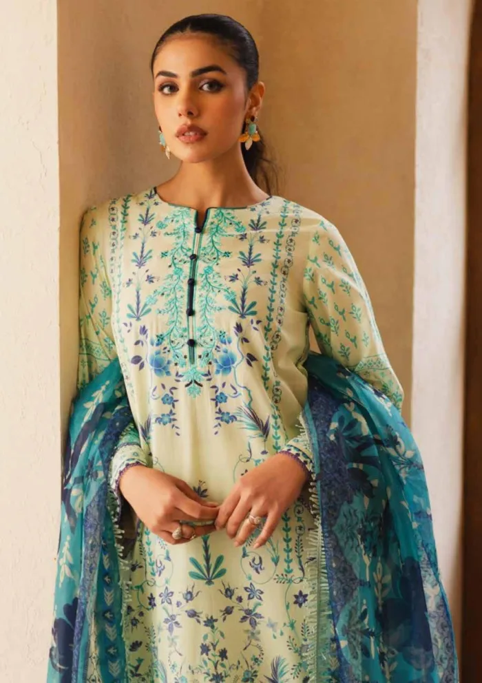 Freesia Premium FW 50082 LINA Zen Luxury Lawn Collection - Image 3