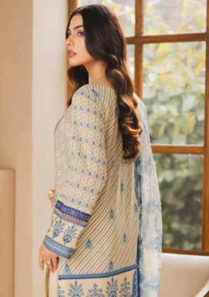 Freesia Premium FW 50085 Najida Zen Luxury Lawn Collection - Image 2