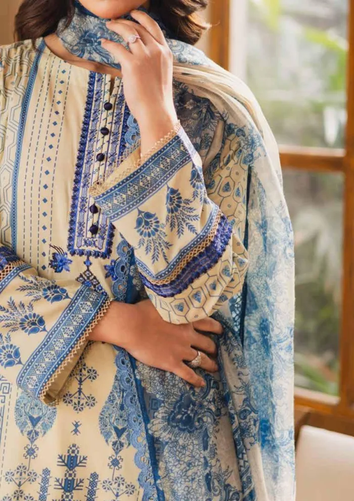 Freesia Premium FW 50085 Najida Zen Luxury Lawn Collection - Image 3