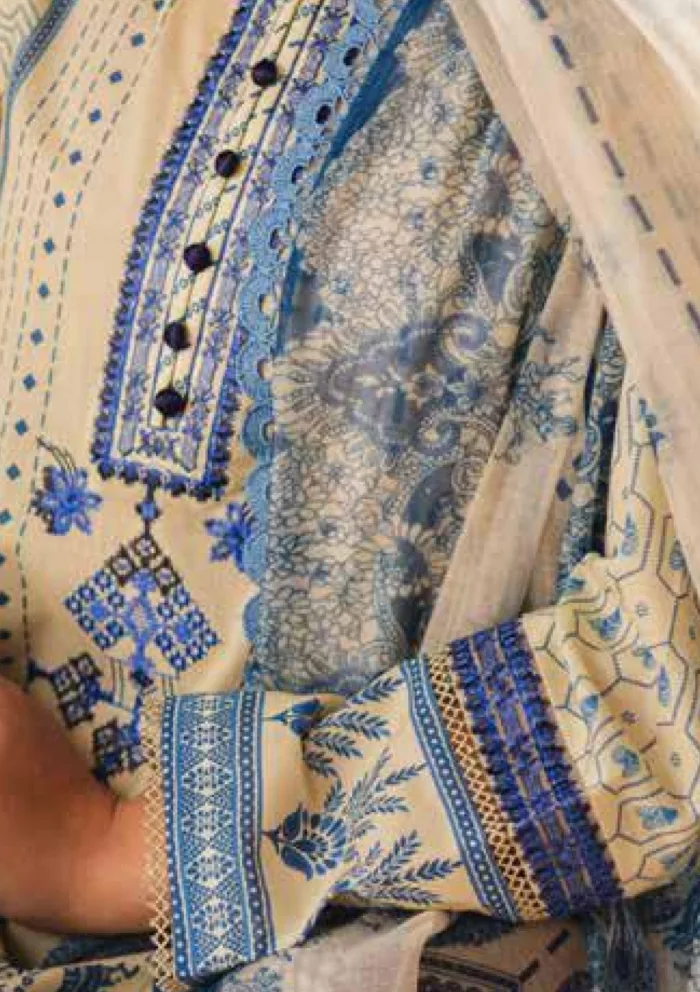 Freesia Premium FW 50085 Najida Zen Luxury Lawn Collection - Image 5