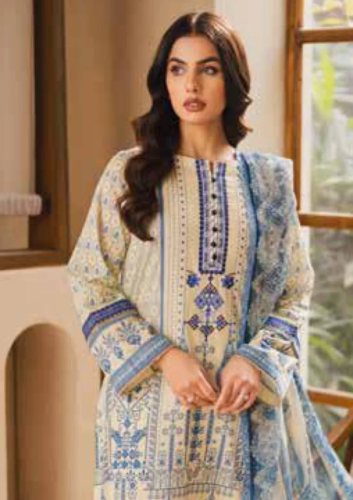 Freesia Premium FW 50085 Najida Zen Luxury Lawn Collection - Image 6