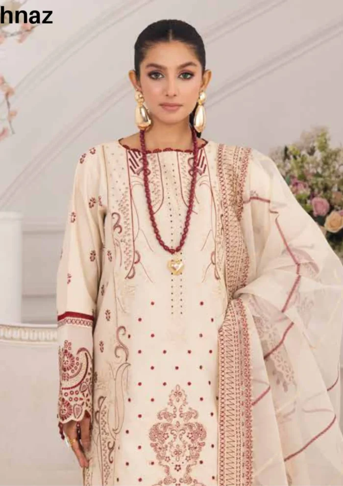Freesia Premium FW 50098 Behnaz Mira Luxury Lawn Collection - Image 2