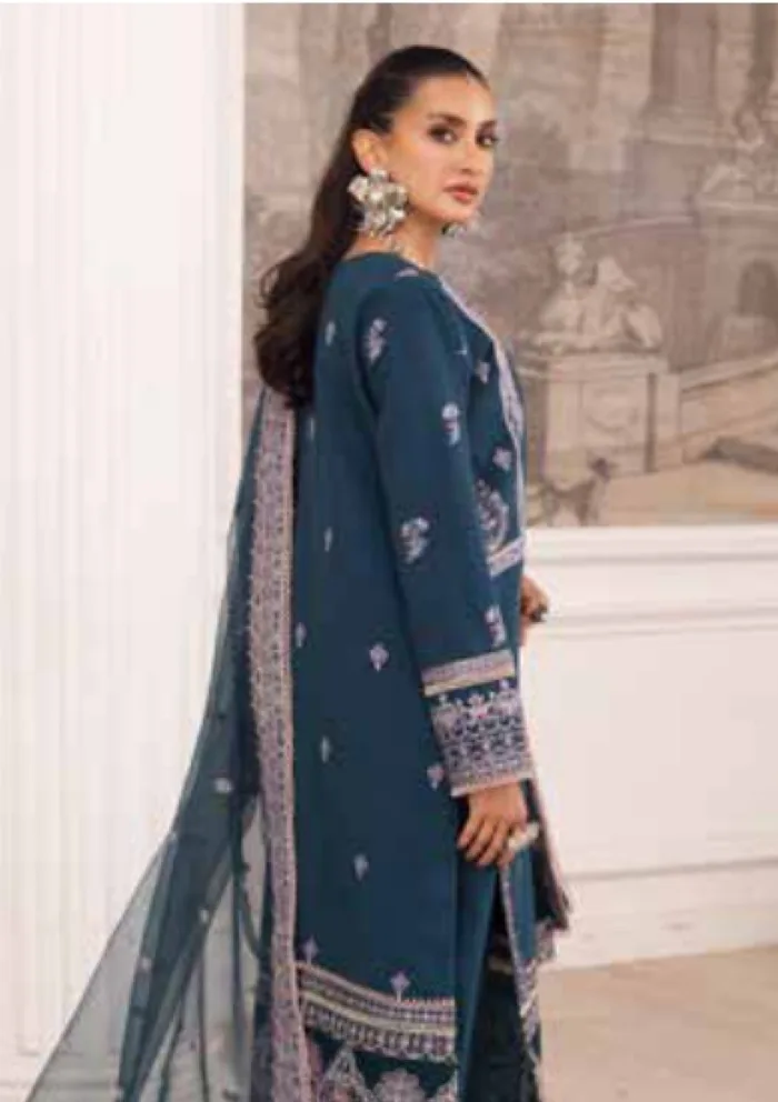 Freesia Premium FW 50101 FIROUZEH Mira Luxury Lawn Collection - Image 2