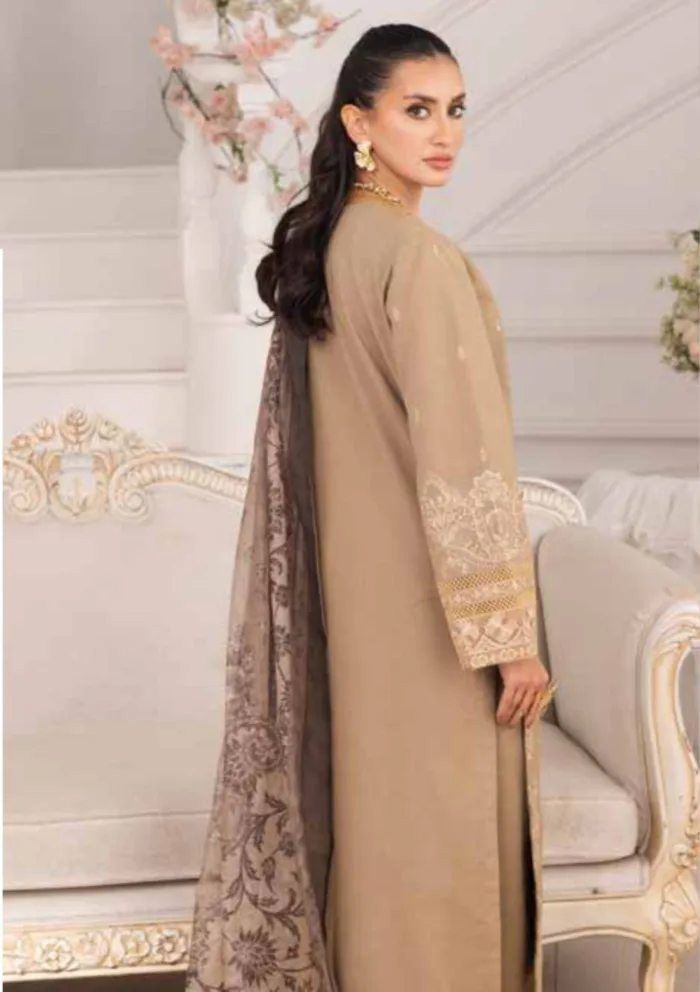 Freesia Premium FW 50105 Leyla Mira Luxury Lawn Collection - Image 2