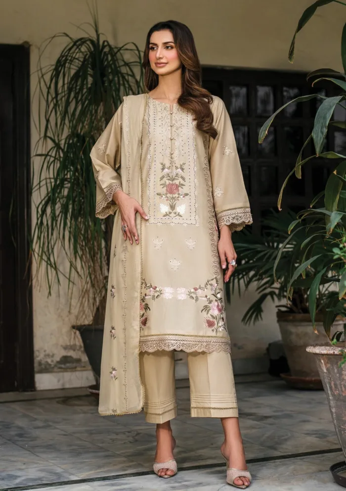 Garnet Clothing Baroque Zahra 25 Luxury Lawn Collection - Image 4