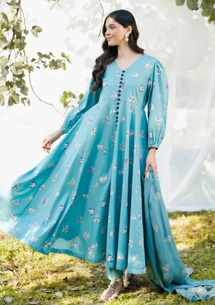 Garnet Clothing Blossom Breeze Floral Soiree Luxury Lawn Collection - Image 4