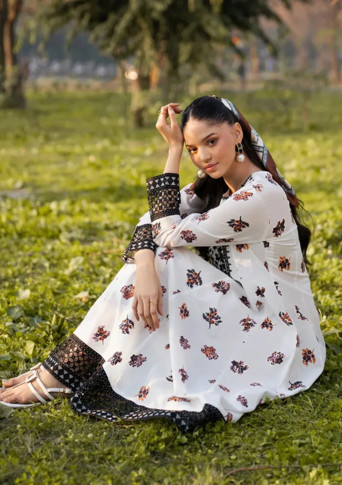 Garnet Clothing Camelia Dawn Floral Soiree Luxury Lawn Collection - Image 2