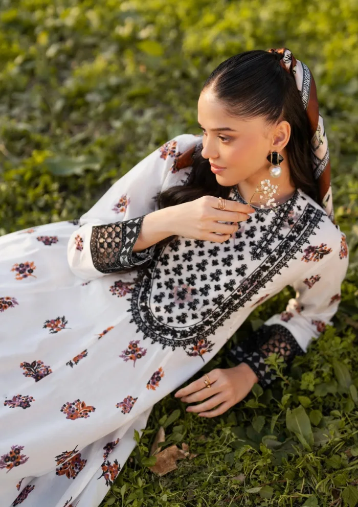 Garnet Clothing Camelia Dawn Floral Soiree Luxury Lawn Collection - Image 3