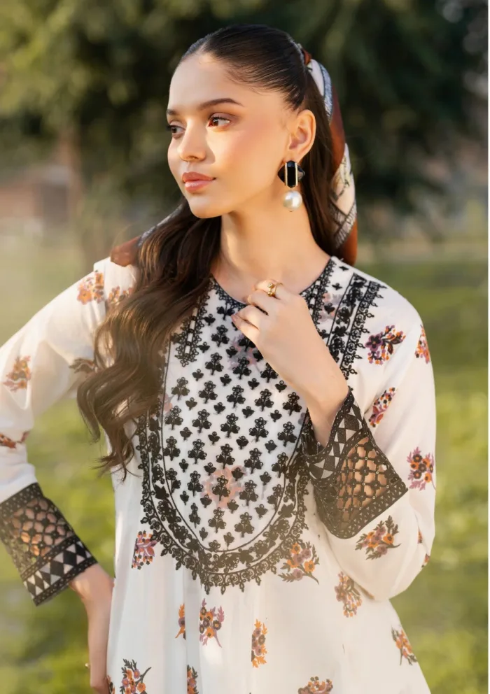 Garnet Clothing Camelia Dawn Floral Soiree Luxury Lawn Collection - Image 4