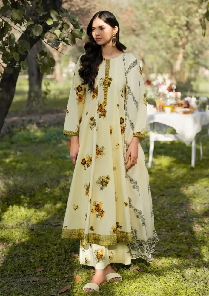 Garnet Clothing Dafne Floral Soiree Luxury Lawn Collection - Image 4